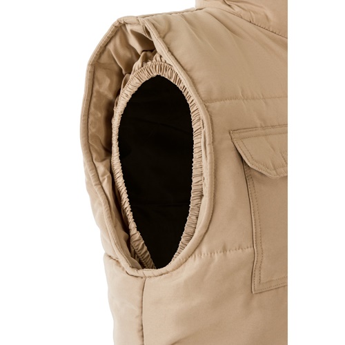 natural claro VL MEFITIS. Chaleco acolchado multibolsillos (220g/m²), en poliéster (100%)