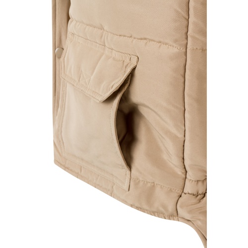 natural claro VL MEFITIS. Chaleco acolchado multibolsillos (220g/m²), en poliéster (100%)