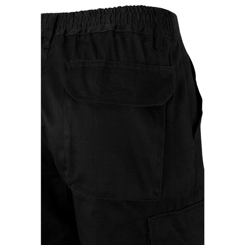 black VL ATHENA. Pantalón de sarga bicolor (210 g/m²), forrado, multibolsillos, en algodón (20 %) y poliéster (80 %)