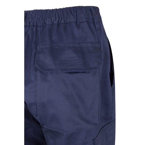 azul marino VL ATHENA. Pantalón de sarga bicolor (210 g/m²), forrado, multibolsillos, en algodón (20 %) y poliéster (80 %)