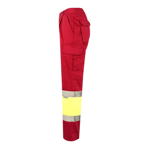 red VL ATHENA. Pantalón de sarga bicolor (210 g/m²), forrado, multibolsillos, en algodón (20 %) y poliéster (80 %)