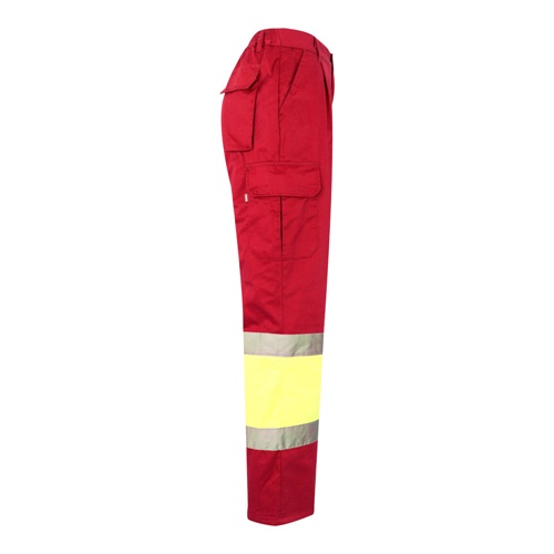 red VL ATHENA. Pantalón de sarga bicolor (210 g/m²), forrado, multibolsillos, en algodón (20 %) y poliéster (80 %)