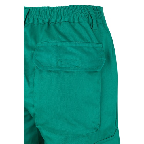 green VL ATHENA. Pantalón de sarga bicolor (210 g/m²), forrado, multibolsillos, en algodón (20 %) y poliéster (80 %)