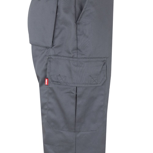gray VL ATHENA. Pantalón de sarga bicolor (210 g/m²), forrado, multibolsillos, en algodón (20 %) y poliéster (80 %)