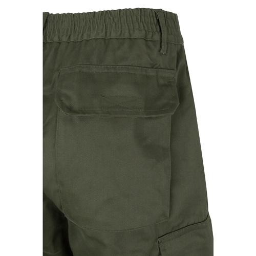 verde militar VL ATHENA. Pantalón de sarga bicolor (210 g/m²), forrado, multibolsillos, en algodón (20 %) y poliéster (80 %)