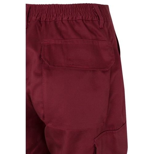 burdeos VL ATHENA. Pantalón de sarga bicolor (210 g/m²), forrado, multibolsillos, en algodón (20 %) y poliéster (80 %)