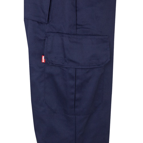 azul marino VL POSEIDON. Pantalón de sarga multibolsillos bicolor (210 g/m²), en algodón (20 %) y poliéster (80 %)