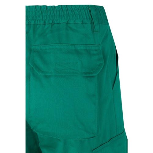 green VL POSEIDON. Pantalón de sarga multibolsillos bicolor (210 g/m²), en algodón (20 %) y poliéster (80 %)