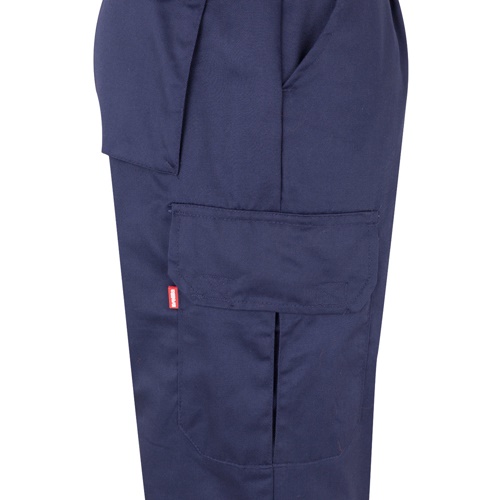 azul marino VL POSEIDON. Pantalón de sarga multibolsillos bicolor (210 g/m²), en algodón (20 %) y poliéster (80 %)