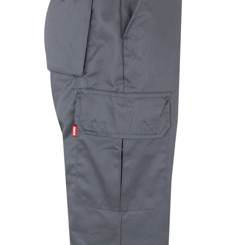 gray VL POSEIDON. Pantalón de sarga multibolsillos bicolor (210 g/m²), en algodón (20 %) y poliéster (80 %)