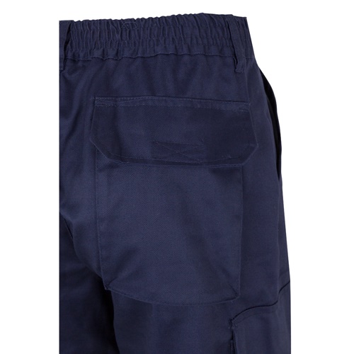 azul marino VL POSEIDON LARGE. Pantalón de sarga multibolsillos bicolor (210 g/m²), en algodón (20 %) y poliéster (80 %)
