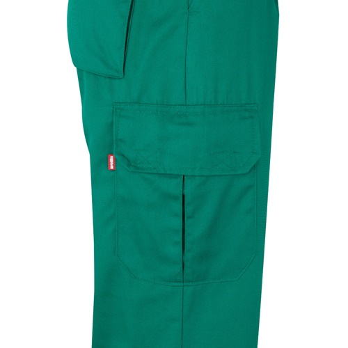 green VL POSEIDON LARGE. Pantalón de sarga multibolsillos bicolor (210 g/m²), en algodón (20 %) y poliéster (80 %)