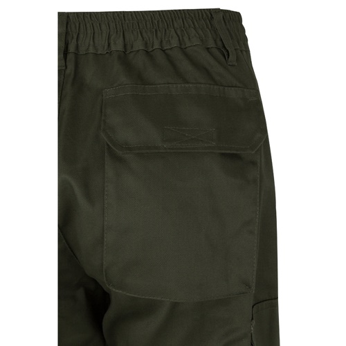 verde militar VL POSEIDON LARGE. Pantalón de sarga multibolsillos bicolor (210 g/m²), en algodón (20 %) y poliéster (80 %)