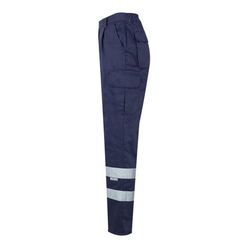 blue VL ASCLEPIUS. Pantalón multibolsillos de sarga (200g/m²), en algodón (35%) y poliéster (65%)