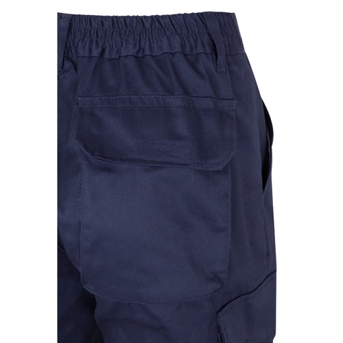blue VL ASCLEPIUS. Pantalón multibolsillos de sarga (200g/m²), en algodón (35%) y poliéster (65%)