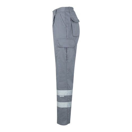 gray VL ASCLEPIUS. Pantalón multibolsillos de sarga (200g/m²), en algodón (35%) y poliéster (65%)