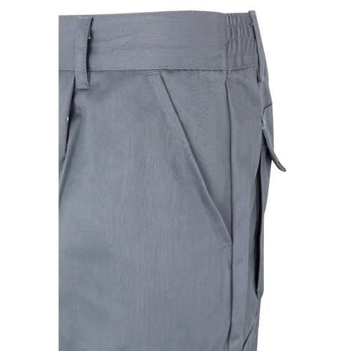 gray VL ASCLEPIUS. Pantalón multibolsillos de sarga (200g/m²), en algodón (35%) y poliéster (65%)