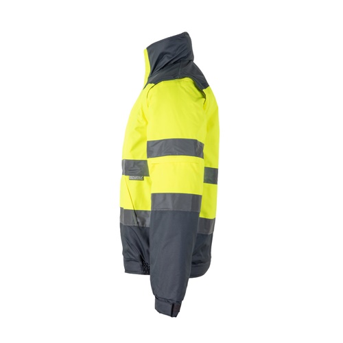 gray VL JUPITER. Chaqueta acolchada bicolor (180g/m²) en poliéster (100%), con revestimiento de PU
