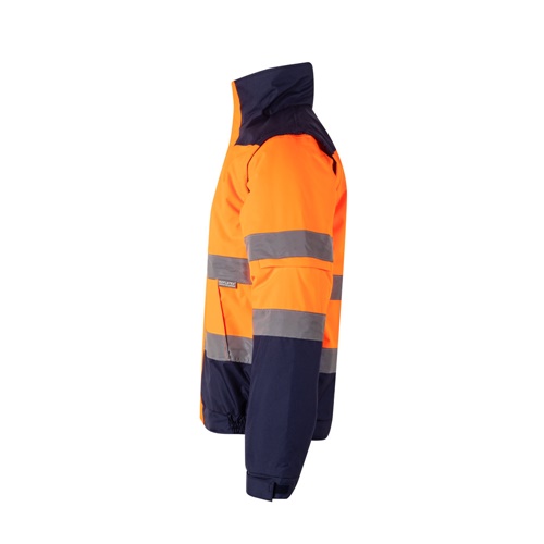 azul marino VL JUPITER LARGE. Chaqueta acolchada bicolor (180g/m²) en poliéster (100%), con revestimiento de PU