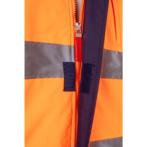 azul marino VL JUPITER LARGE. Chaqueta acolchada bicolor (180g/m²) en poliéster (100%), con revestimiento de PU