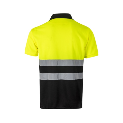 VL CUPID LARGE. Polo bicolor ojo de pájaro (160g/m²) con manga corta, en poliéster (100%)