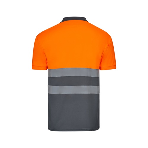 VL CUPID LARGE. Polo bicolor ojo de pájaro (160g/m²) con manga corta, en poliéster (100%)