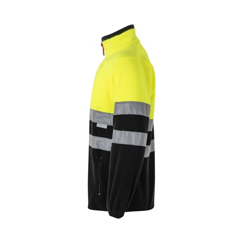 black VL EROS. Chaqueta polar bicolor (280 g/m²), en poliéster (100%)