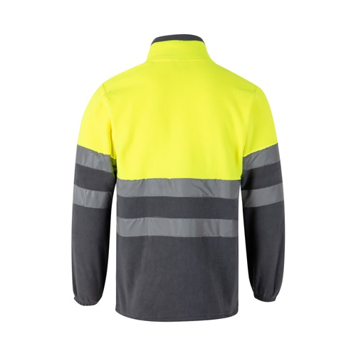 gris VL EROS. Chaqueta polar bicolor (280 g/m²), en poliéster (100%)