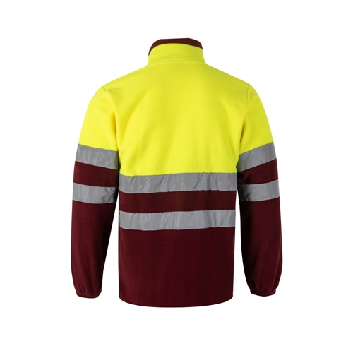 burdeos VL EROS. Chaqueta polar bicolor (280 g/m²), en poliéster (100%)