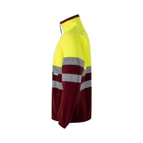 burdeos VL EROS. Chaqueta polar bicolor (280 g/m²), en poliéster (100%)