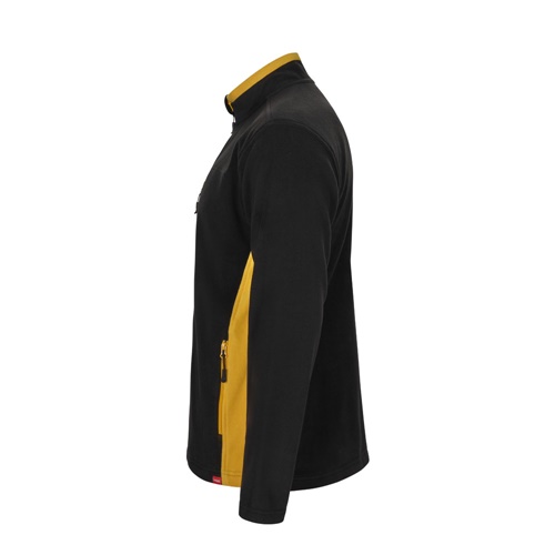 black VL GERAS. Chaqueta polar bicolor (220g/m²) en poliéster (100%)