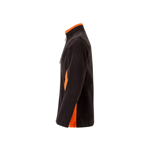 black VL GERAS. Chaqueta polar bicolor (220g/m²) en poliéster (100%)
