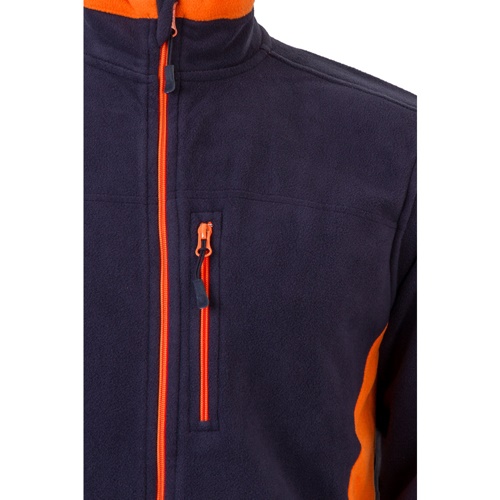 azul marino VL GERAS. Chaqueta polar bicolor (220g/m²) en poliéster (100%)