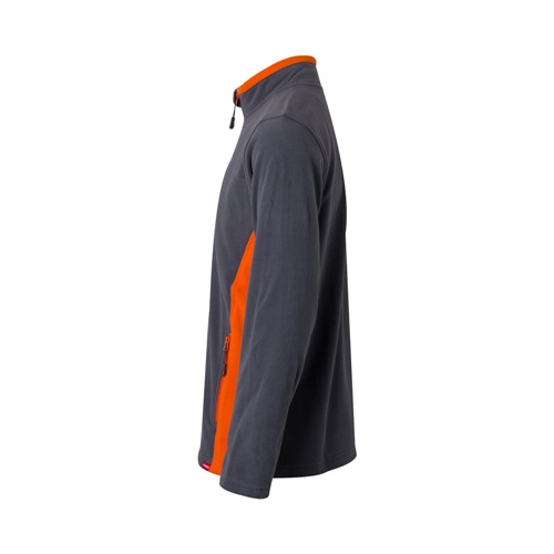 gray VL GERAS. Chaqueta polar bicolor (220g/m²) en poliéster (100%)