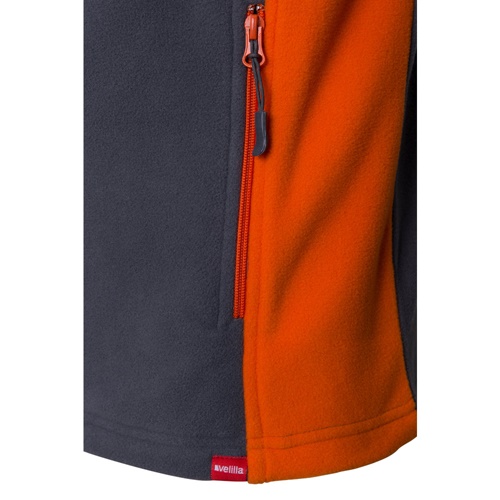 gray VL GERAS. Chaqueta polar bicolor (220g/m²) en poliéster (100%)