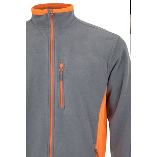 gray VL GERAS. Chaqueta polar bicolor (220g/m²) en poliéster (100%)