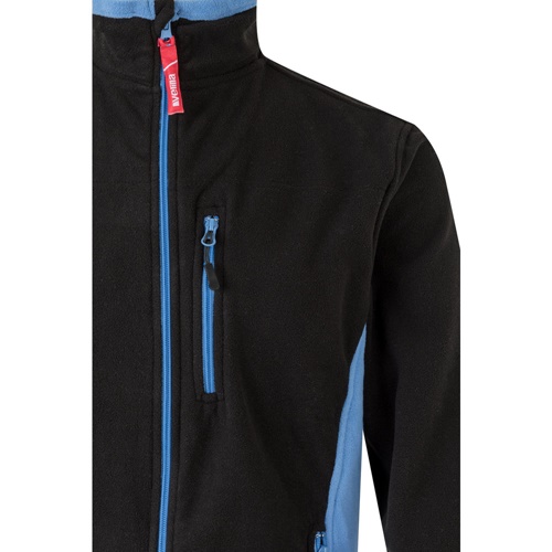 black VL GERAS. Chaqueta polar bicolor (220g/m²) en poliéster (100%)