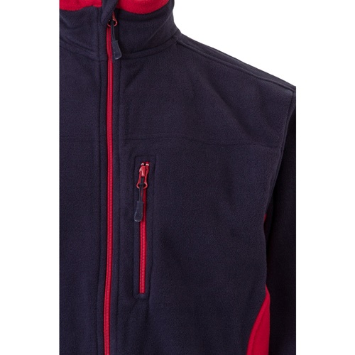 azul marino VL GERAS. Chaqueta polar bicolor (220g/m²) en poliéster (100%)