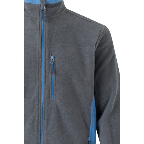 gray VL GERAS. Chaqueta polar bicolor (220g/m²) en poliéster (100%)