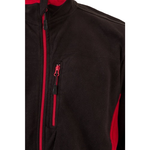 black VL GERAS. Chaqueta polar bicolor (220g/m²) en poliéster (100%)