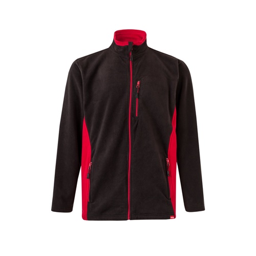 negro VL GERAS. Chaqueta polar bicolor (220g/m²) en poliéster (100%)