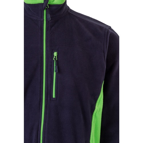 azul marino VL GERAS. Chaqueta polar bicolor (220g/m²) en poliéster (100%)