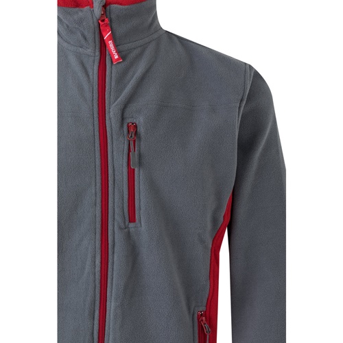 gray VL GERAS. Chaqueta polar bicolor (220g/m²) en poliéster (100%)