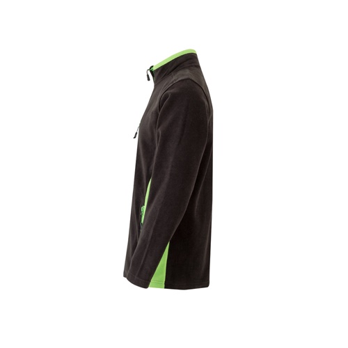 black VL GERAS. Chaqueta polar bicolor (220g/m²) en poliéster (100%)