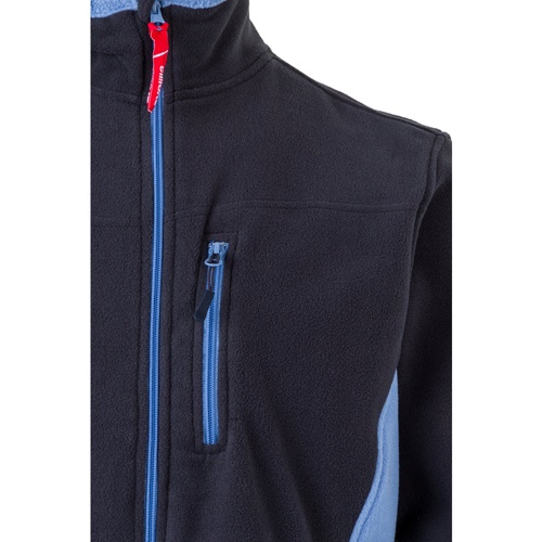 azul marino VL GERAS. Chaqueta polar bicolor (220g/m²) en poliéster (100%)