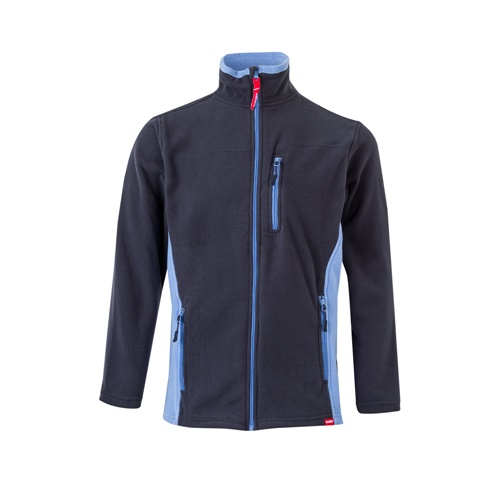 azul marino VL GERAS. Chaqueta polar bicolor (220g/m²) en poliéster (100%)