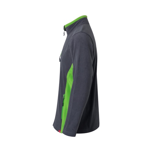 gray VL GERAS. Chaqueta polar bicolor (220g/m²) en poliéster (100%)