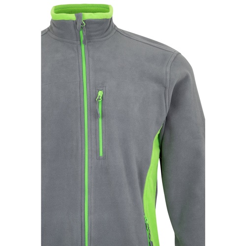gray VL GERAS. Chaqueta polar bicolor (220g/m²) en poliéster (100%)
