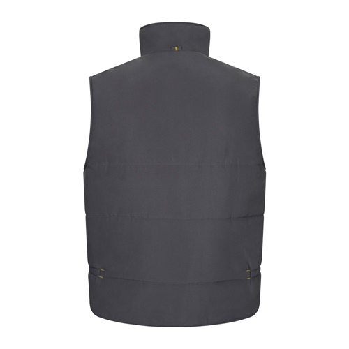gris VL NERGAL. Chaleco acolchado, bicolor, multibolsillos (120g/m²), en poliéster (100%)