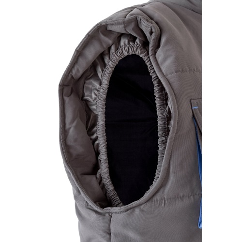 gray VL NERGAL. Chaleco acolchado, bicolor, multibolsillos (120g/m²), en poliéster (100%)